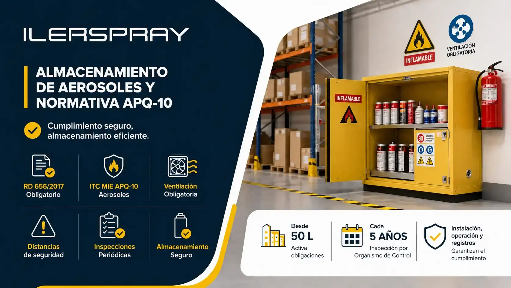 Almacenamiento de Aerosoles y Normativa APQ-10 en España