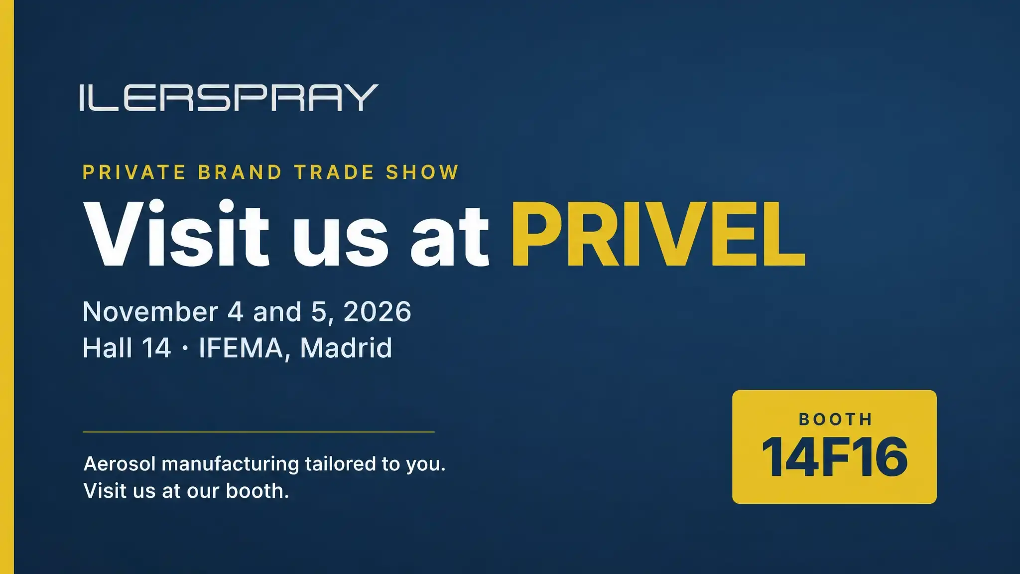 Ilerspray at PRIVEL 2026: visit us at stand 14F16